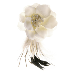 Broche Cód.5508001068-735-Branco 15cm 26gr