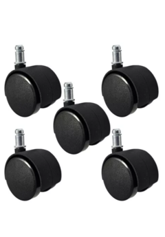 Set Ruedas plastico resistente Negro