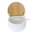 SALEIRO DE MESA DE CERAMICA C/TAMPA DE BAMBU E COLHER BIANCO - comprar online