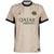 camisa de time paris saint german cor bege temporada 23/24, camisa psg versão torcedor cor bege