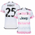 camisa de time versão torcedor juventus cor rosa personalizada com nome e número do jogador rabiot.