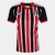 camisa são paulo feminina vermelho com  preto em listras temporada 23/24