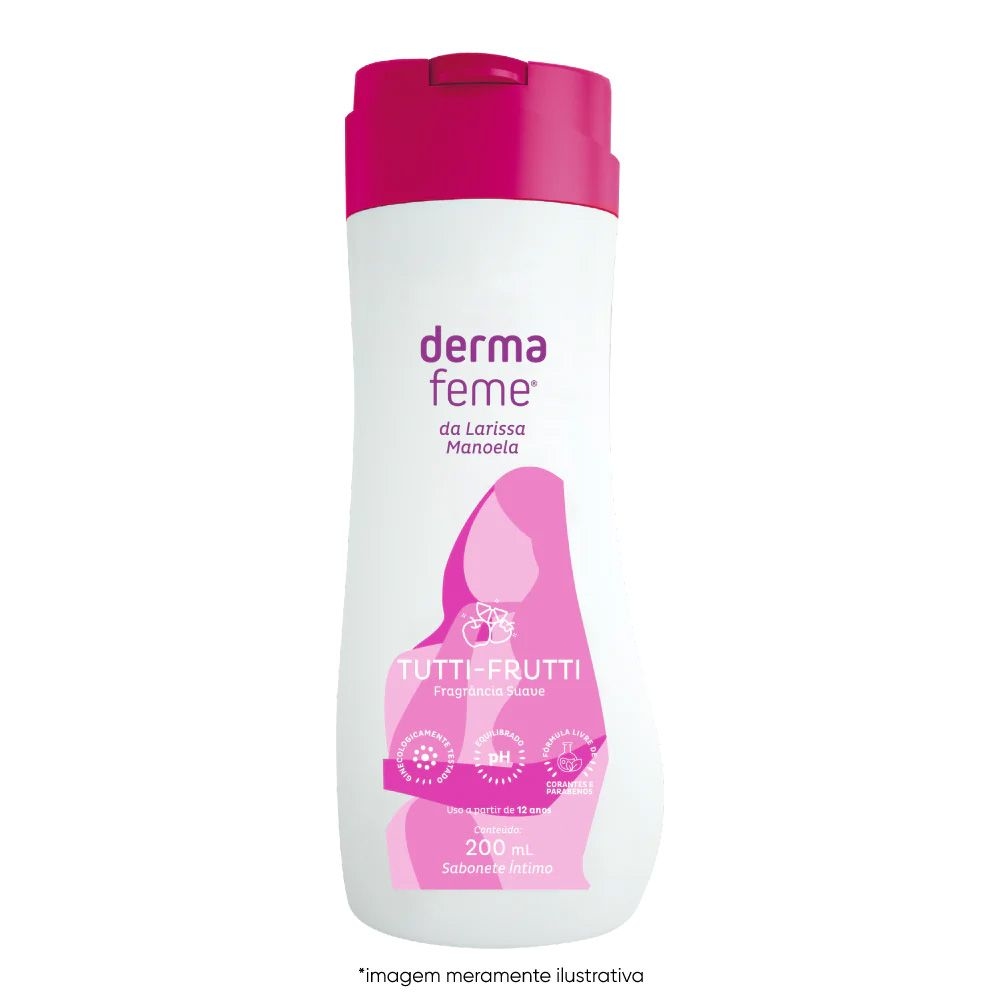 Derma Feme Larissa Manoela Tutti-Frutti 200ml: Sabonete Íntimo