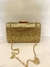 Clutch Retangular Pedraria dourada - comprar online