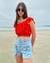 Cropped em Viscose Linen Vermelho - comprar online