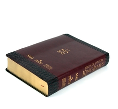 Bíblia King James De Estudo Atualizada - Kja1611 - Textos E Mapas Coloridos E Letras Gigantes - Capa Luxo Vinho na internet