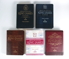Imagem do Bíblia King James De Estudo Atualizada - Kja1611 - Textos E Mapas Coloridos E Letras Gigantes - Capa Luxo Azul