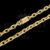 Corrente cadeado (8mm) 70cm | fecho gaveta | banhado a ouro 18k