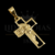 Corrente grumet dupla (5mm) + pingente cruz com face de cristo - banhado a ouro 18k - loja online