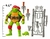 Figura Playmates Toys Tortugas Ninja TMNT Caos Mutante - Raphael - Plastic Monkey