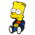 Imanes Simpsons Bart Sentado