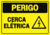 Placa de PVC Perigo Cerca Eléctrica