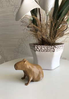 Capivara Decorativa Geométrica/Escultura/Low Poly