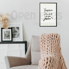 Quadro Decorativo Frase Inspire - Acetato com Moldura na internet