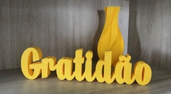 Letreiro Decorativo Gratidão Enfeite Sala Escritório - comprar online