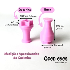 Carimbos para Docinhos/ Kit Doces - 3 unidades - OPEN EYES IMPRESSOES 3D