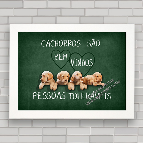 Quadro Decorativo Cachorro Pastor Alemão Características da Raça - Kiaga