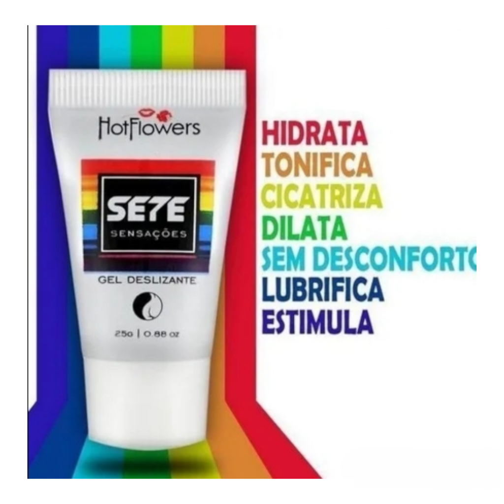 Gel Lubrificante Sete Sensações 25g Hot Flowers - Variedade e Prazer