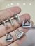 Trio de argolas lisas triangulares na internet