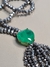 Colar longo com pingente de coração em pedra jade verde - comprar online
