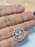 Colar mandala divino Espírito Santo cravejado com zincônias em PRATA 925 - comprar online