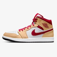 Nike Air Jordan 1 Mid "Light Curry/Cardinal Red" - comprar online