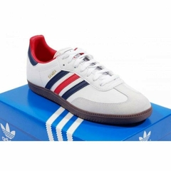 Adidas Samba White/Navy Blue/Red na internet