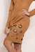 VESTIDO SUEDE COM MANGA CARAMELO - comprar online