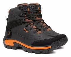 Bota Shelga Patagônia Cano Médio Biqueira PVC Preto com Laranja - comprar online