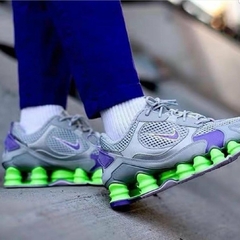 Nike Shox 12 Molas Tl 2 Cinza/verde