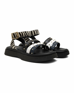 Sandália Flatform Couro Feminina Metropolis Preto - RA Outlet Virtual