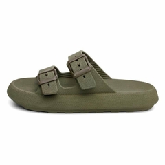 Sandália Chinelo Nuvem Ortopedico Tira Dupla Verde Militar - comprar online