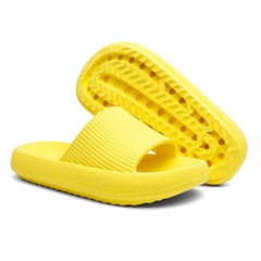 Chinelo Nuvem Slide Conforto Anatômico Leve Verão Unissex Amarelo