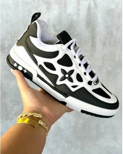 Tênis Sneaker Lv Skate Branco Preto