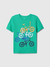 Camiseta GAP verde estampa de bicicleta