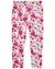 Calca legging rosa flor CARTERS