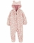 Macacão carters rosa Bebê Leopardo Sherpa