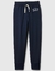 Calca Joggers infantis com logotipo azul-marinho Gap