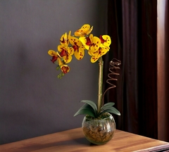 arranjo de flores orquídeas artificiais real toque - Felicitadecor