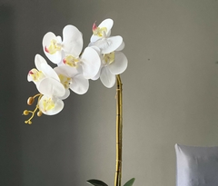 arranjo de flores orquídeas artificiais real toque - comprar online
