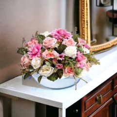 Arranjo de flores artificiais rosas - comprar online