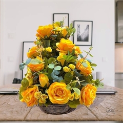 Arranjo de flores artificiais Rosas Amarelas na internet