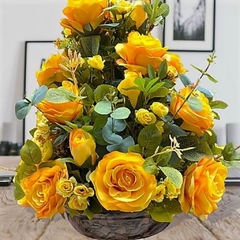 Arranjo de flores artificiais Rosas Amarelas