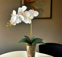 arranjo de flores orquídeas artificiais vaso vidro na internet