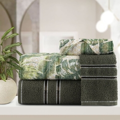 Jogo de toalhas Noblesse 4 peças: macias, felpudas e confeccionadas em 100% algodão. A cor garden/hera verde traz um toque de frescor e naturalidade para o seu banheiro.