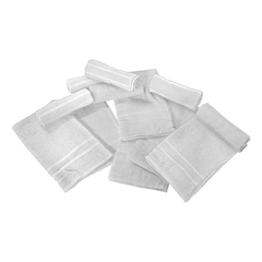 Aprimore sua experiência de banho com o Jogo de Toalhas de Rosto Tenille em cor branca. Composto por 12 peças macias e felpudas, feitas com 100% algodão, essas toalhas proporcionam uma sensação de conforto e absorção excepcionais.