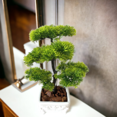 planta artificial bonsai no vaso porcelana