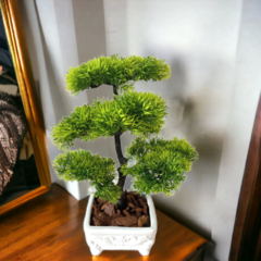 planta artificial bonsai no vaso porcelana na internet