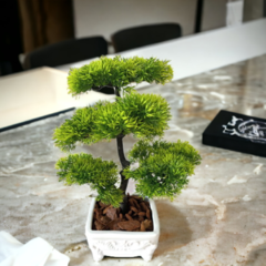 planta artificial bonsai no vaso porcelana - comprar online