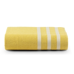 Desfrute do conforto da Toalha de Banho Nathaly em tom amarelo vibrante. Feita com 100% algodão felpudo, esta toalha proporciona maciez e suavidade ao seu banho. Seu design avulso permite versatilidade e praticidade.